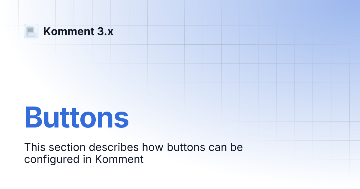 Buttons | Komment 3.x